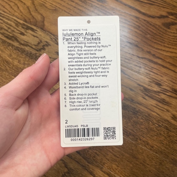 🟫🩵PACK OF 2🩵🟫~Lululemon 25” Align Pants, Blue and Brown Pattern (see descr.) - Picture 8 of 8